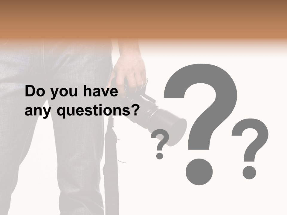 Detail Of Photographer Isolated On White Background PowerPoint Template