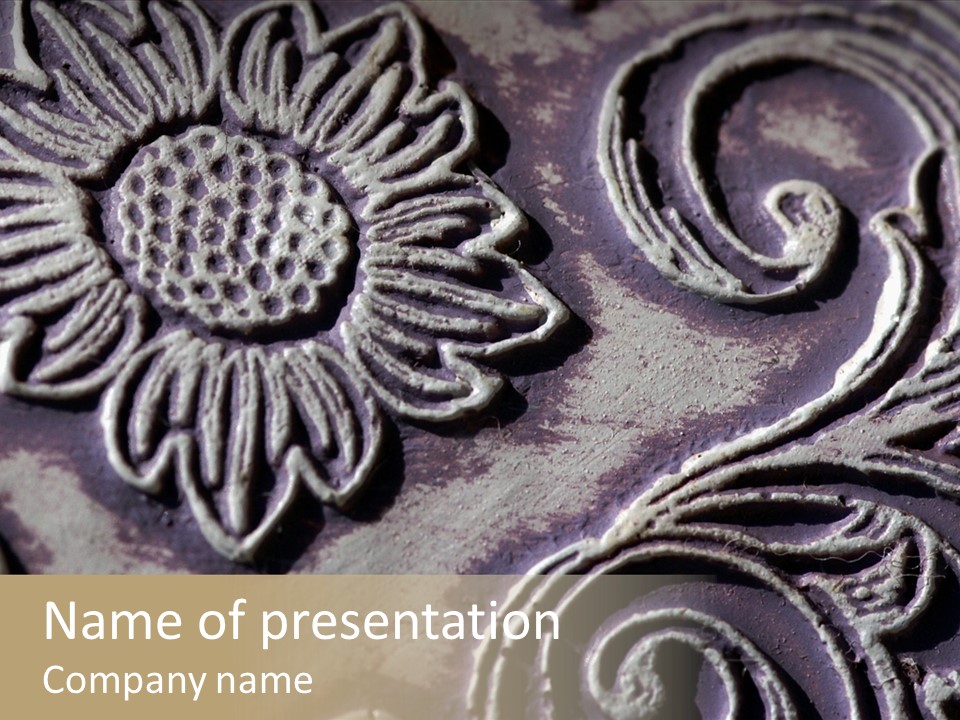 Background Of A Flower PowerPoint Template