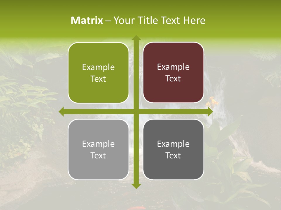 Maui Waterfall In Hotel PowerPoint Template