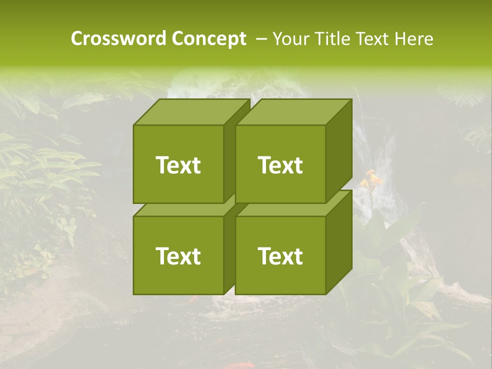 Maui Waterfall In Hotel PowerPoint Template
