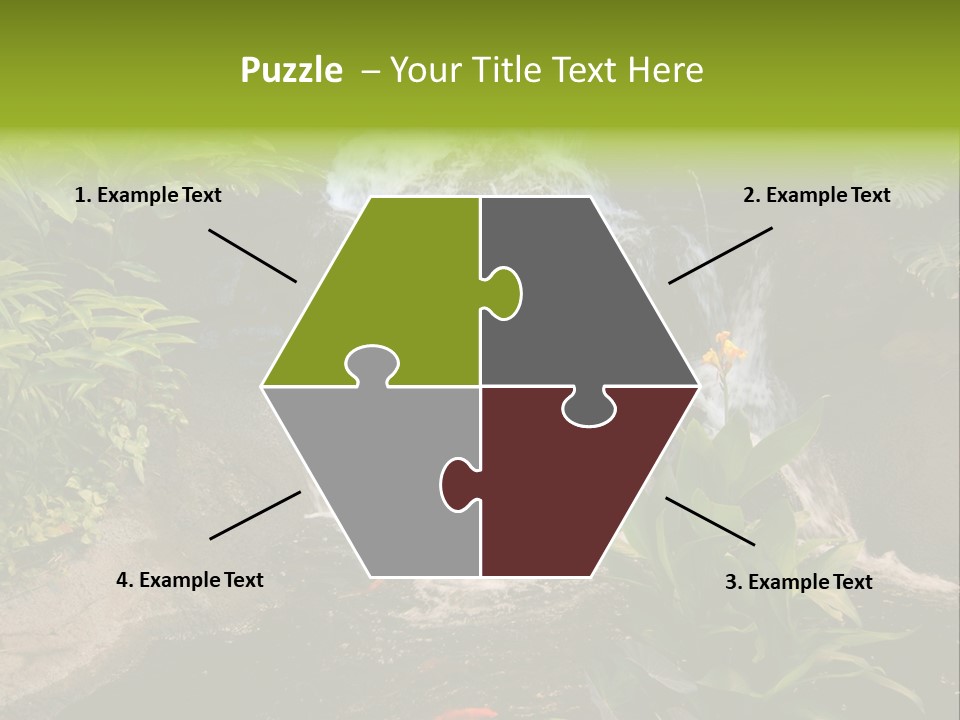 Maui Waterfall In Hotel PowerPoint Template