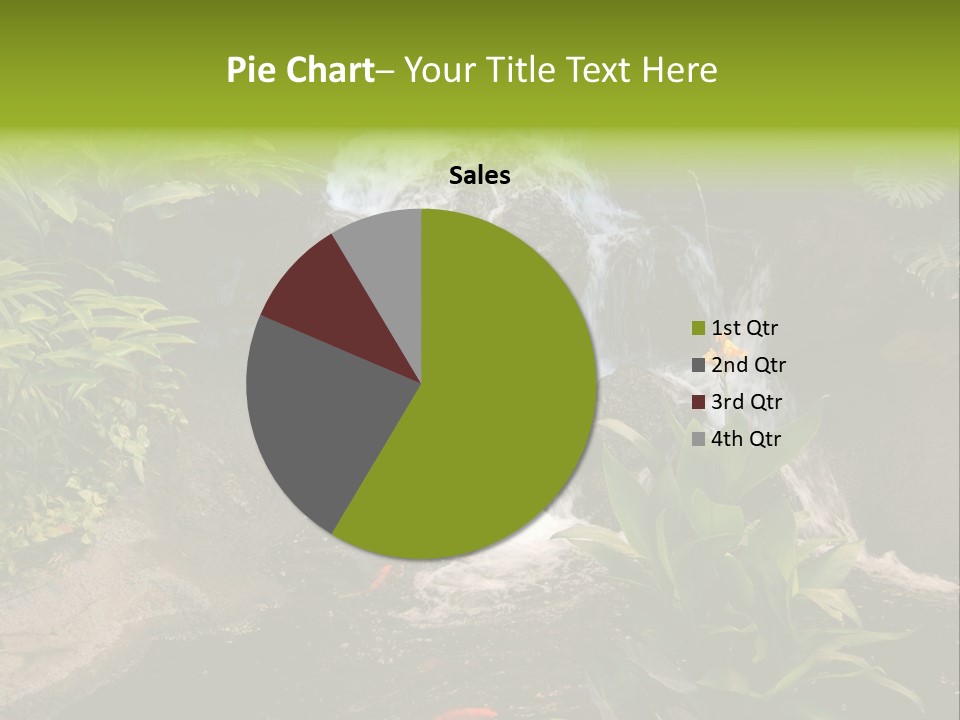 Maui Waterfall In Hotel PowerPoint Template