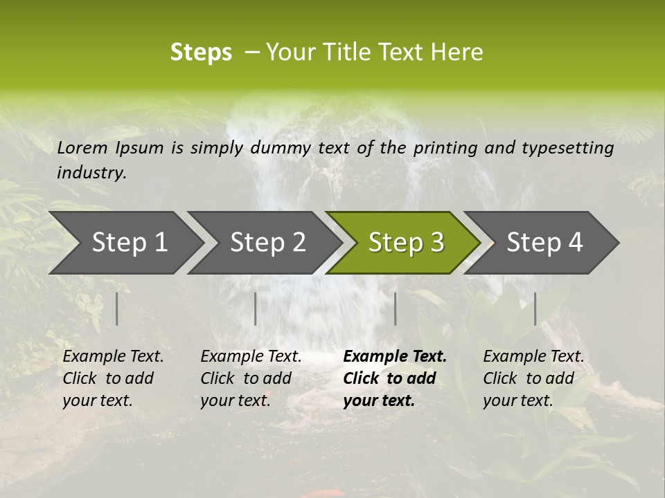 Maui Waterfall In Hotel PowerPoint Template