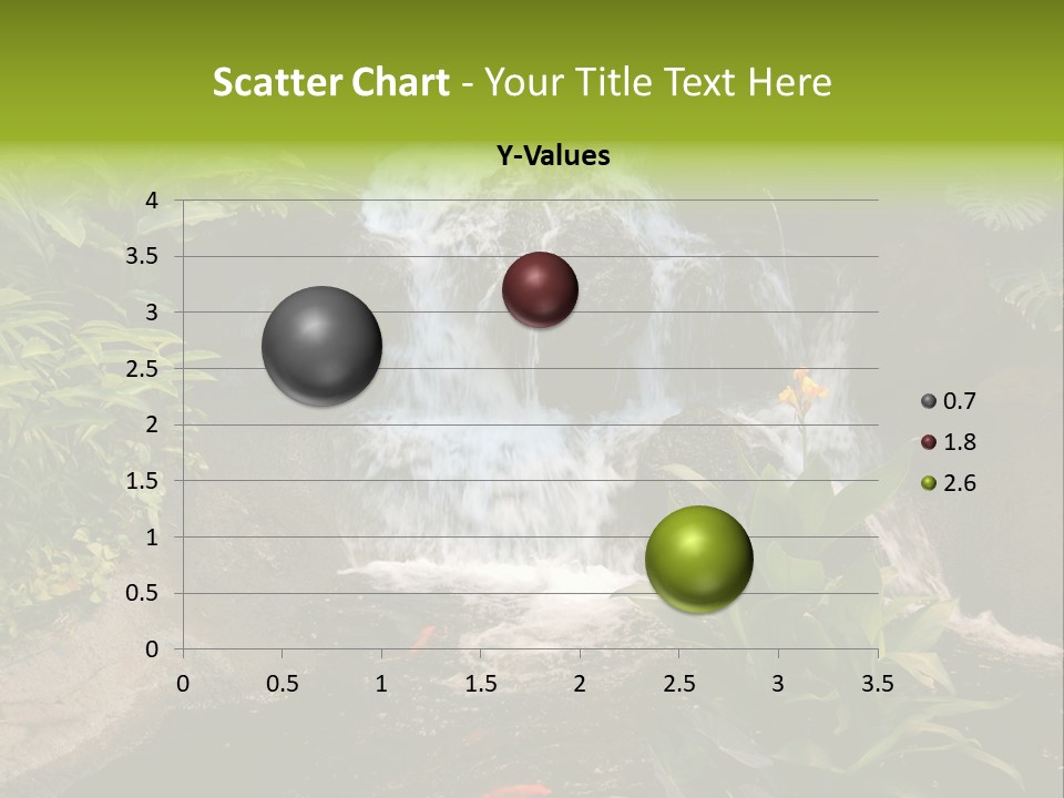 Maui Waterfall In Hotel PowerPoint Template