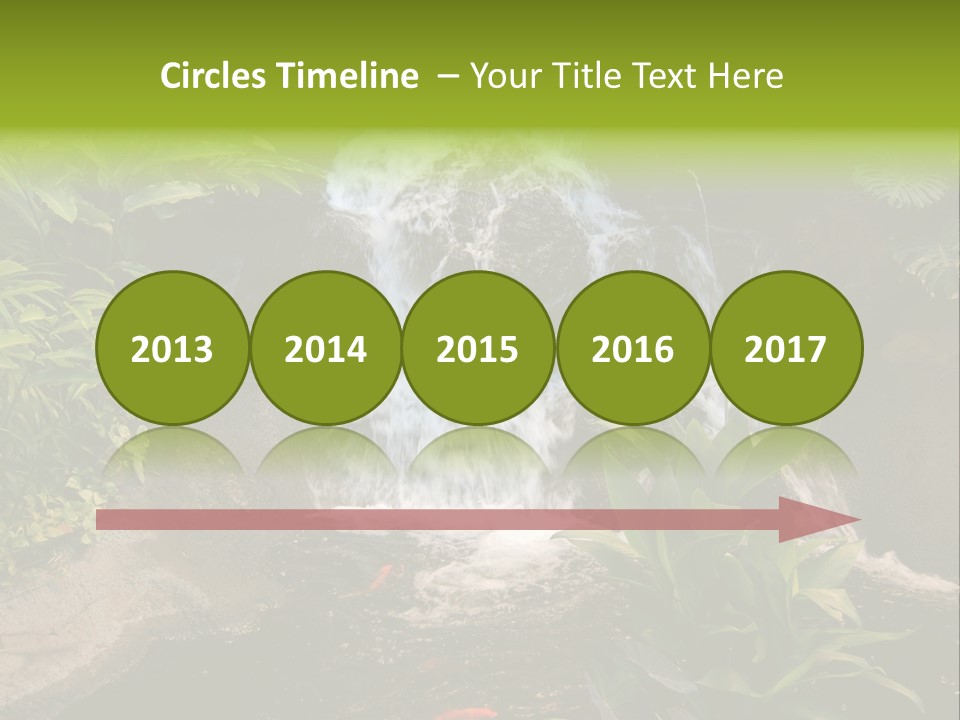 Maui Waterfall In Hotel PowerPoint Template