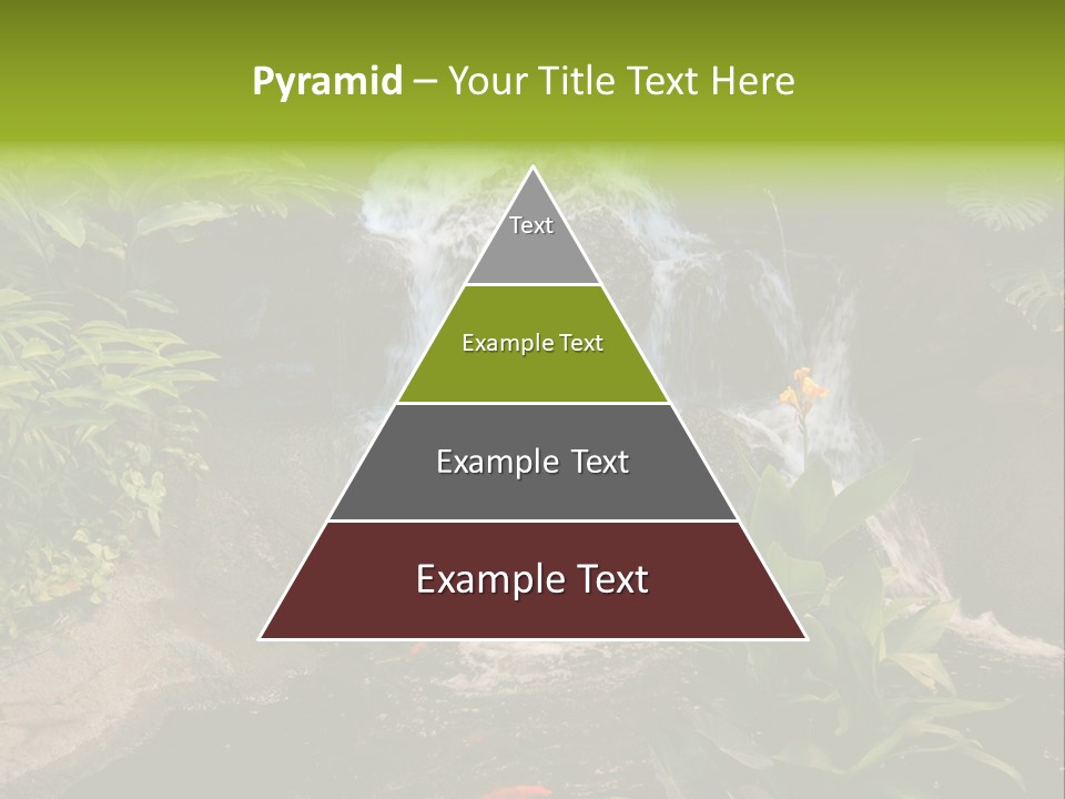 Maui Waterfall In Hotel PowerPoint Template