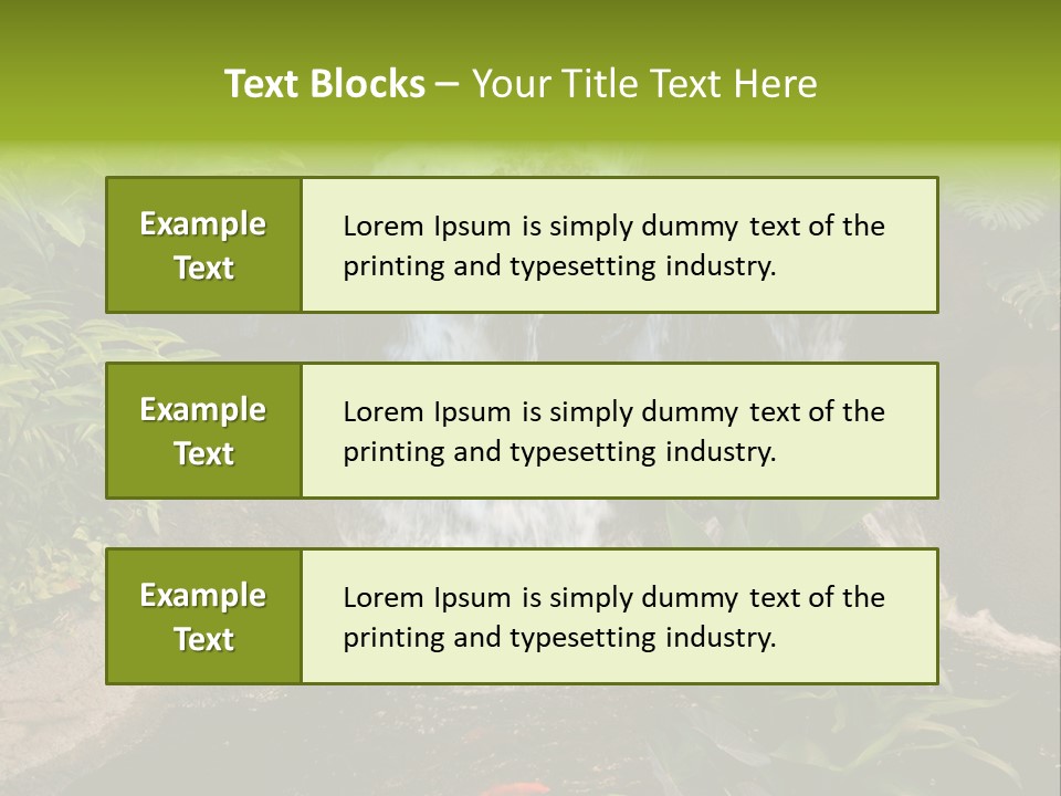 Maui Waterfall In Hotel PowerPoint Template