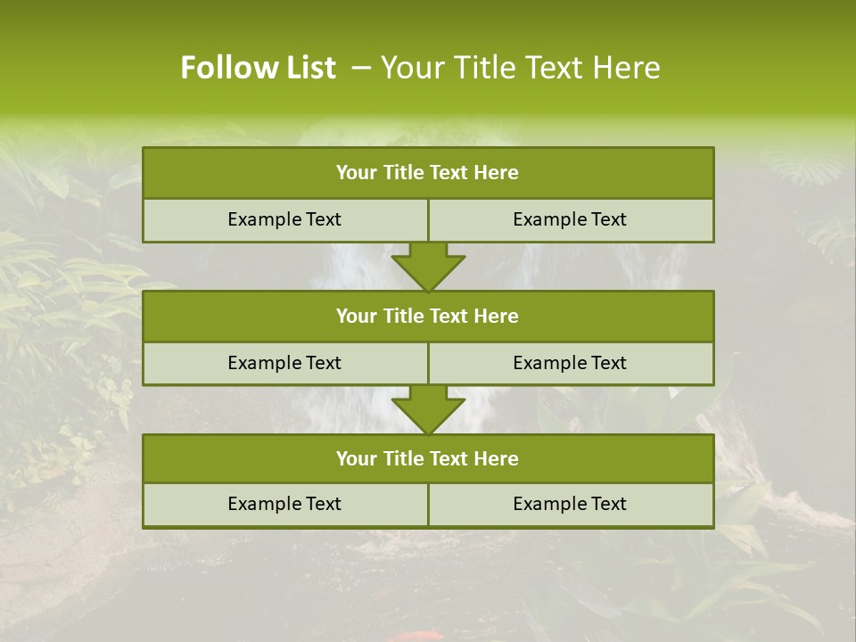 Maui Waterfall In Hotel PowerPoint Template