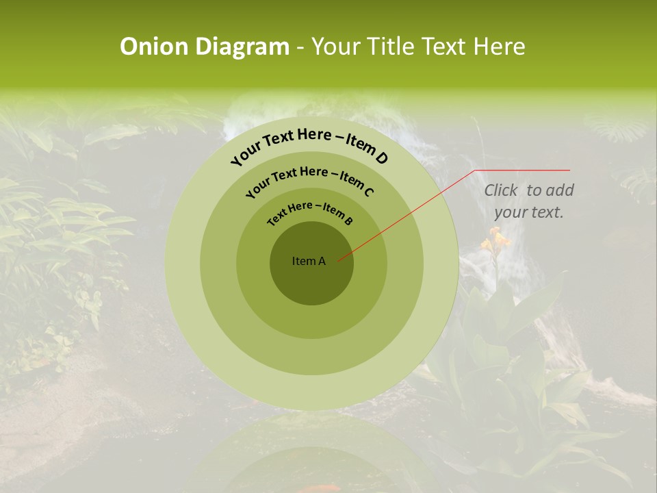 Maui Waterfall In Hotel PowerPoint Template