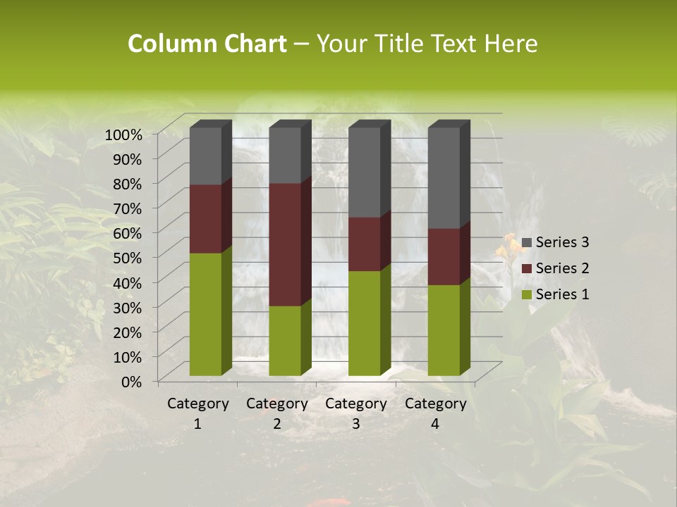 Maui Waterfall In Hotel PowerPoint Template