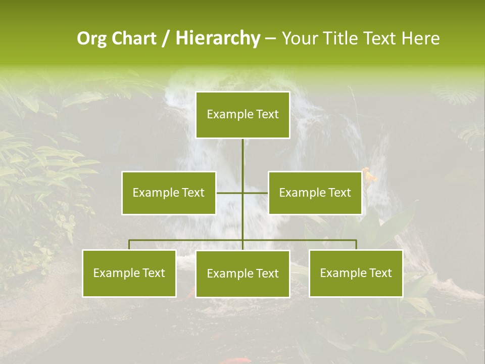 Maui Waterfall In Hotel PowerPoint Template