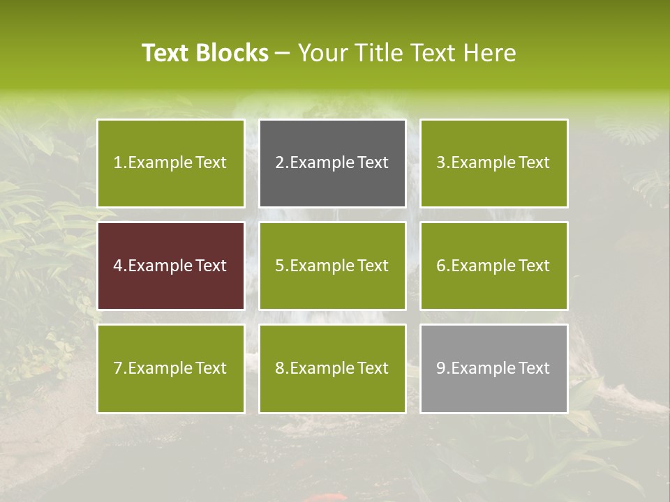 Maui Waterfall In Hotel PowerPoint Template