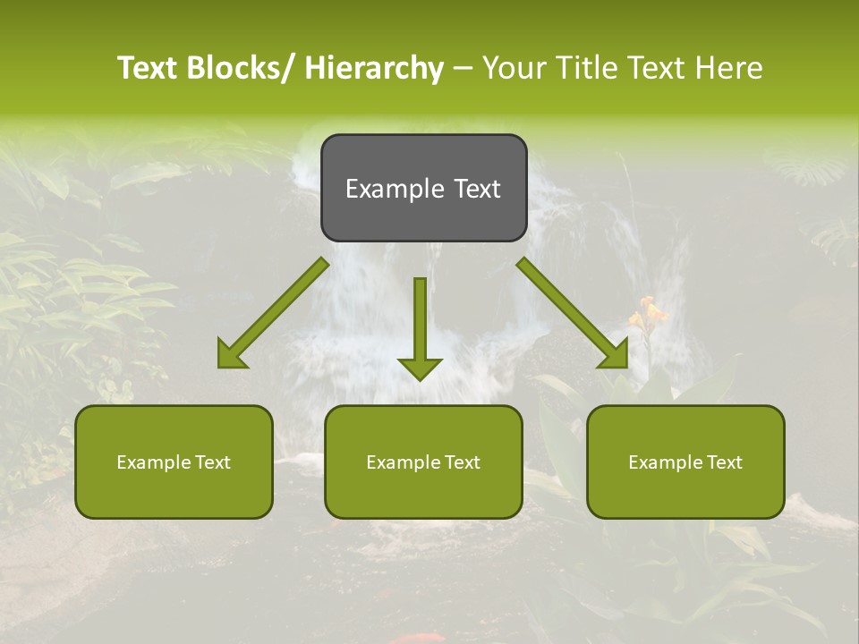 Maui Waterfall In Hotel PowerPoint Template