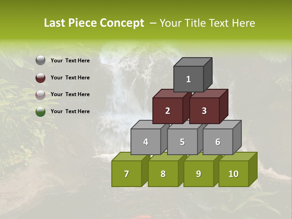 Maui Waterfall In Hotel PowerPoint Template