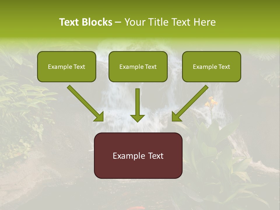 Maui Waterfall In Hotel PowerPoint Template