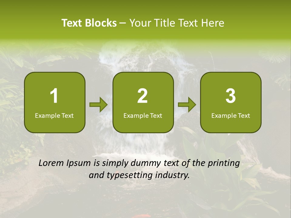 Maui Waterfall In Hotel PowerPoint Template