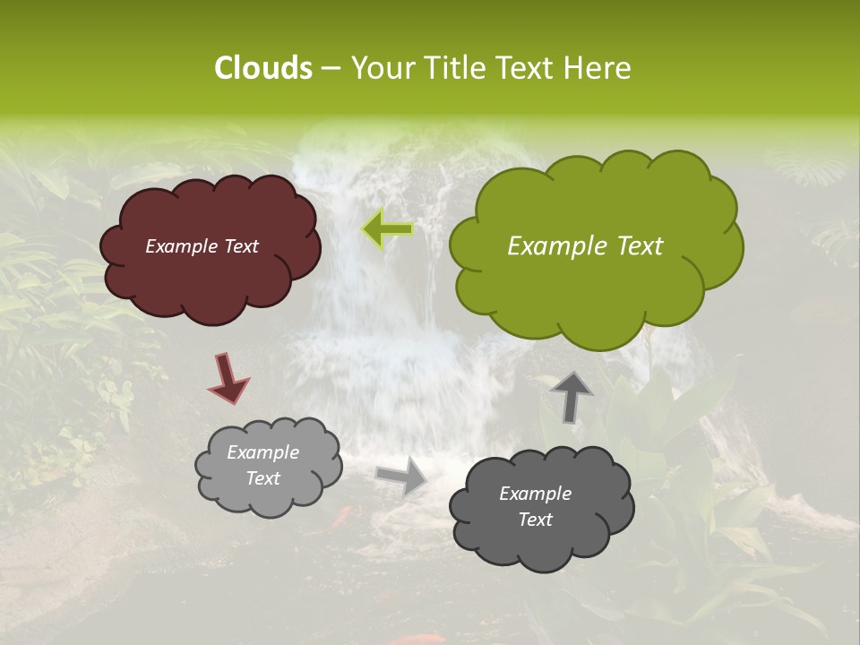 Maui Waterfall In Hotel PowerPoint Template