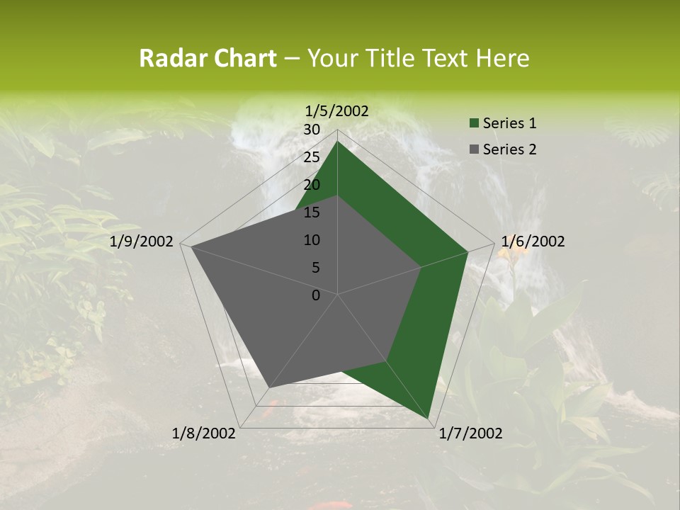 Maui Waterfall In Hotel PowerPoint Template