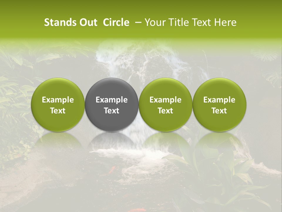 Maui Waterfall In Hotel PowerPoint Template