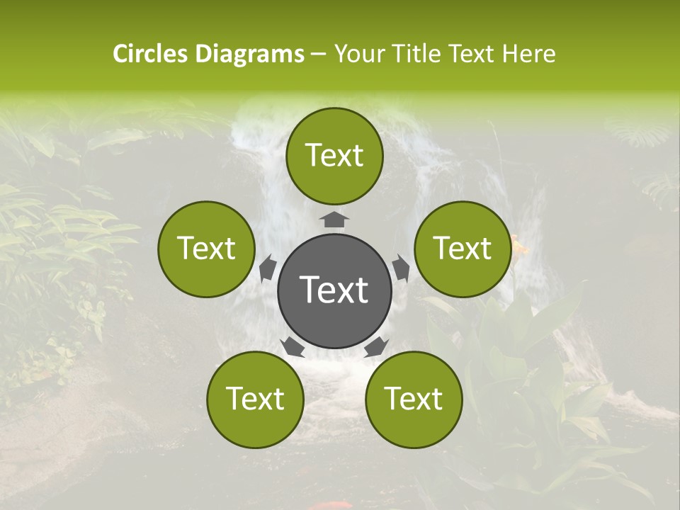 Maui Waterfall In Hotel PowerPoint Template