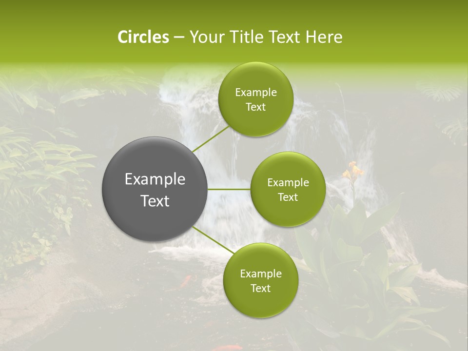 Maui Waterfall In Hotel PowerPoint Template