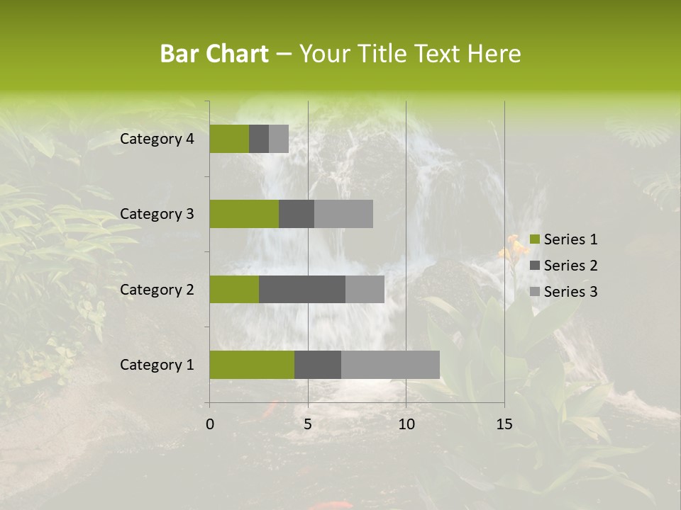 Maui Waterfall In Hotel PowerPoint Template