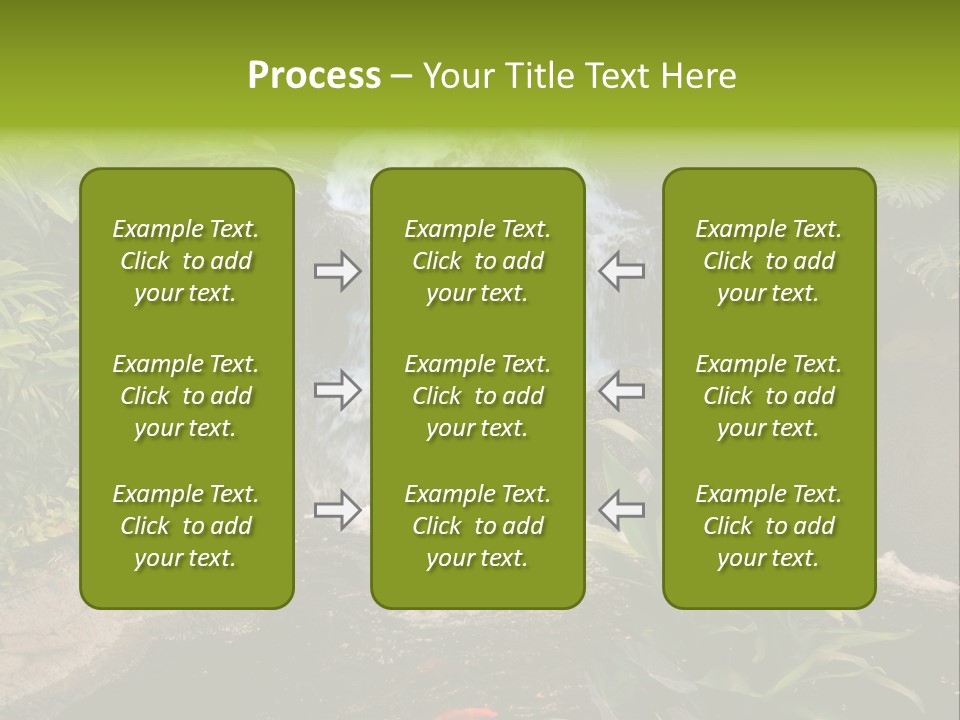 Maui Waterfall In Hotel PowerPoint Template