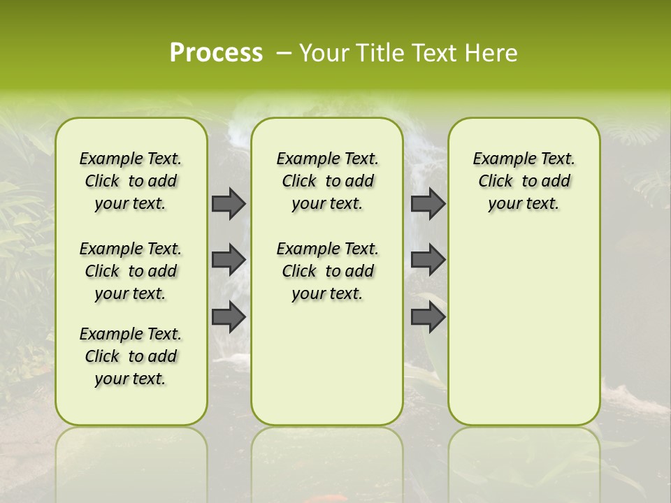 Maui Waterfall In Hotel PowerPoint Template