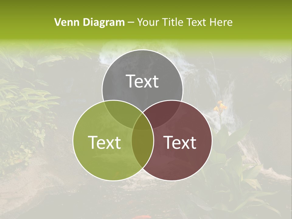 Maui Waterfall In Hotel PowerPoint Template