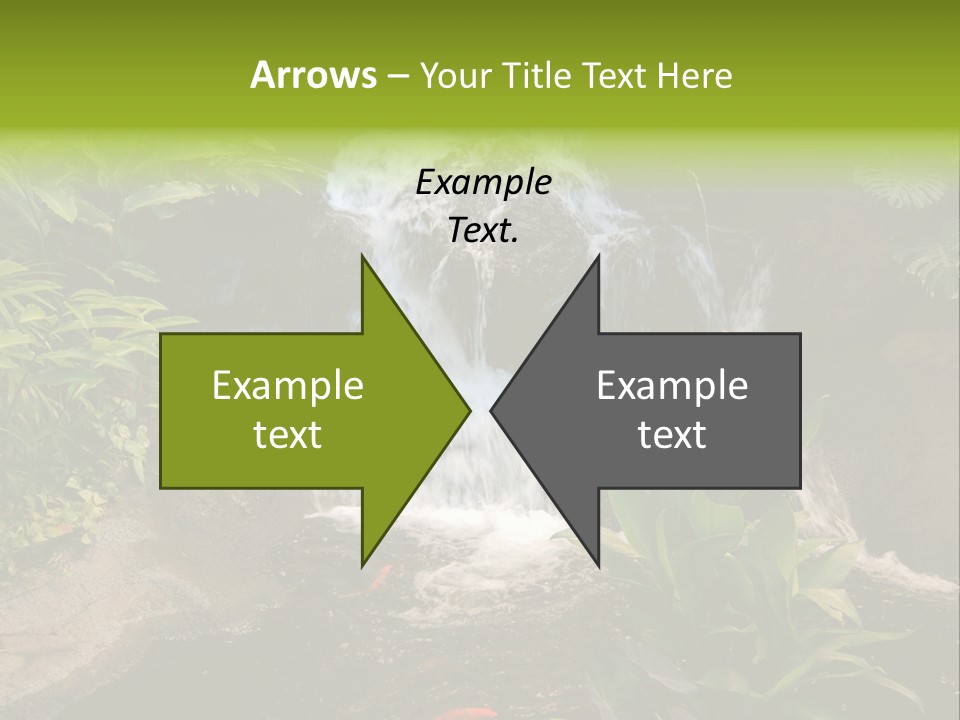 Maui Waterfall In Hotel PowerPoint Template