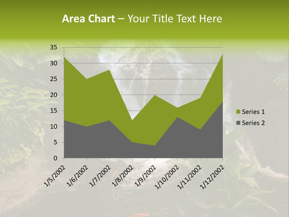 Maui Waterfall In Hotel PowerPoint Template