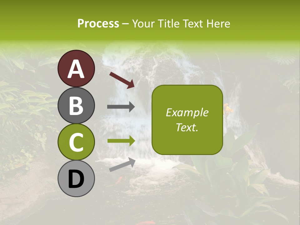 Maui Waterfall In Hotel PowerPoint Template