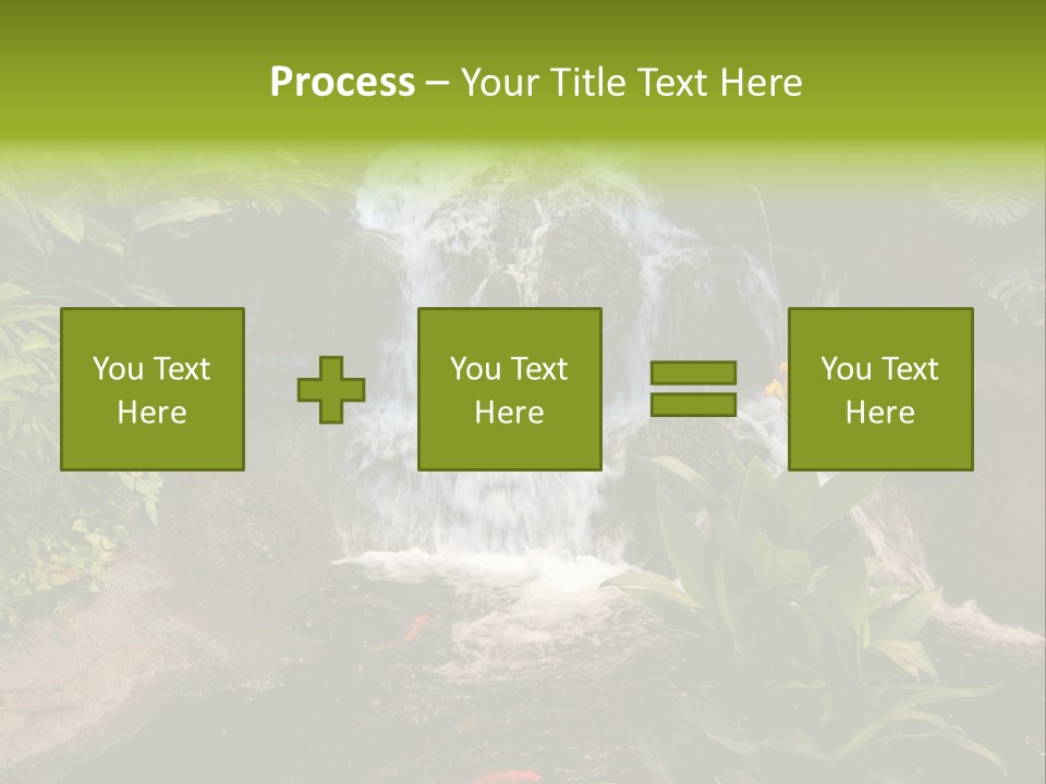 Maui Waterfall In Hotel PowerPoint Template