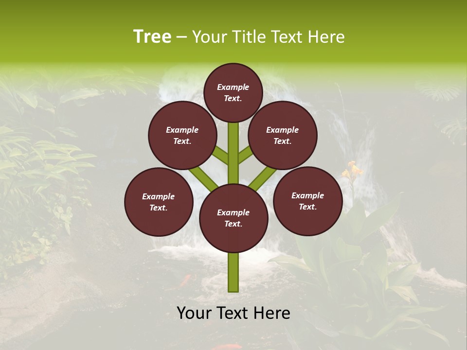 Maui Waterfall In Hotel PowerPoint Template