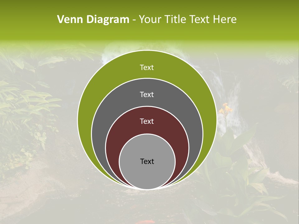 Maui Waterfall In Hotel PowerPoint Template