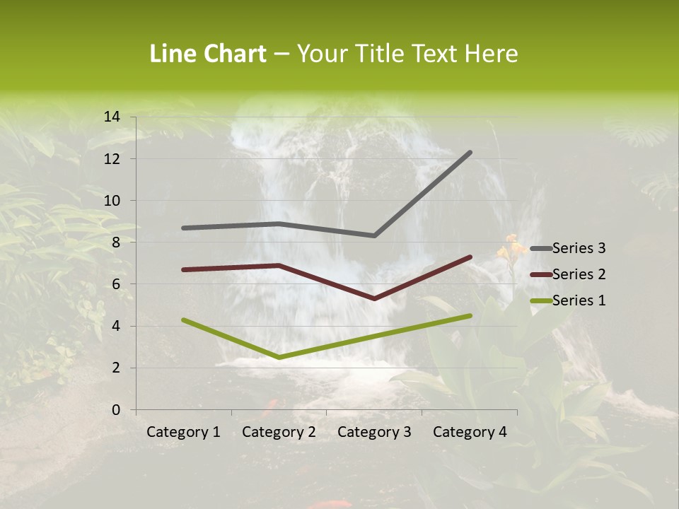 Maui Waterfall In Hotel PowerPoint Template