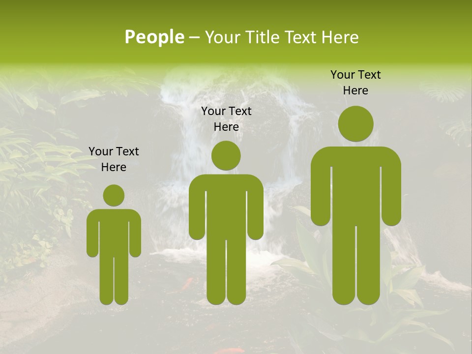 Maui Waterfall In Hotel PowerPoint Template