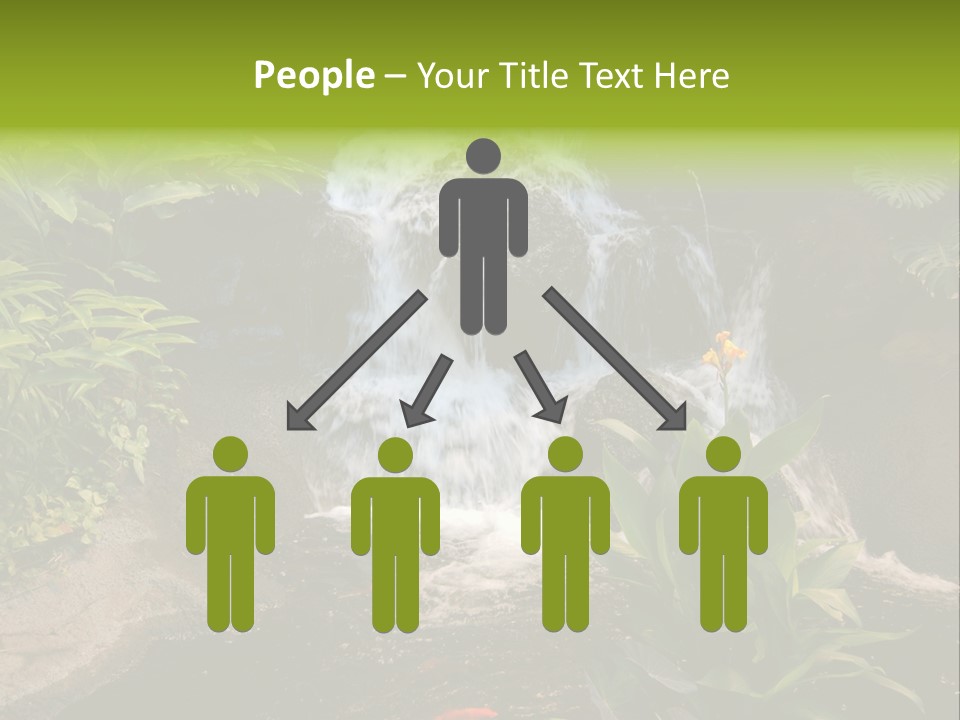 Maui Waterfall In Hotel PowerPoint Template