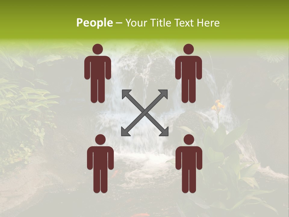 Maui Waterfall In Hotel PowerPoint Template