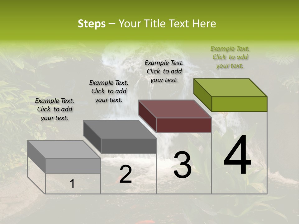 Maui Waterfall In Hotel PowerPoint Template