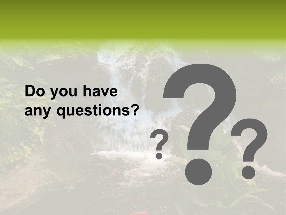 Maui Waterfall In Hotel PowerPoint Template