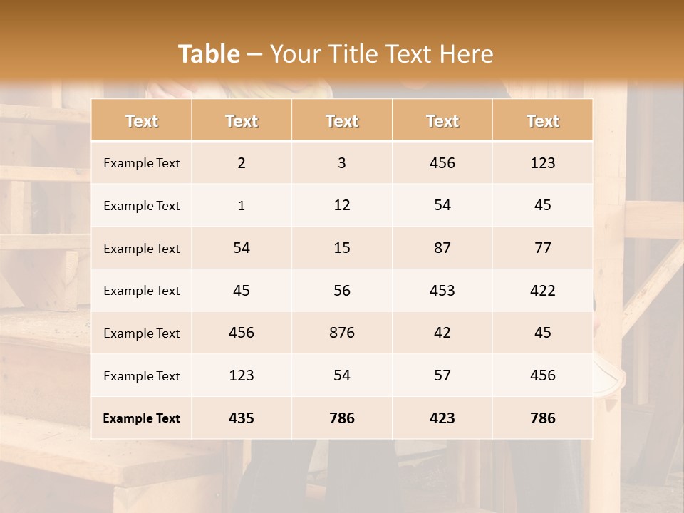 Happy Couple Going Over The Blue Prints Of Their New Home Still Under Construction. PowerPoint Template