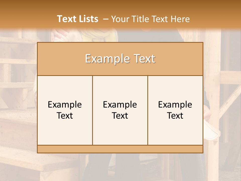 Happy Couple Going Over The Blue Prints Of Their New Home Still Under Construction. PowerPoint Template