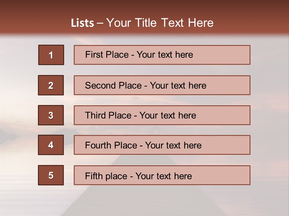 Long Pier. Sunset On The Tropical Beach. Siam Bay. Province Trat. Koh Mak Island. Kingdom Thailand PowerPoint Template