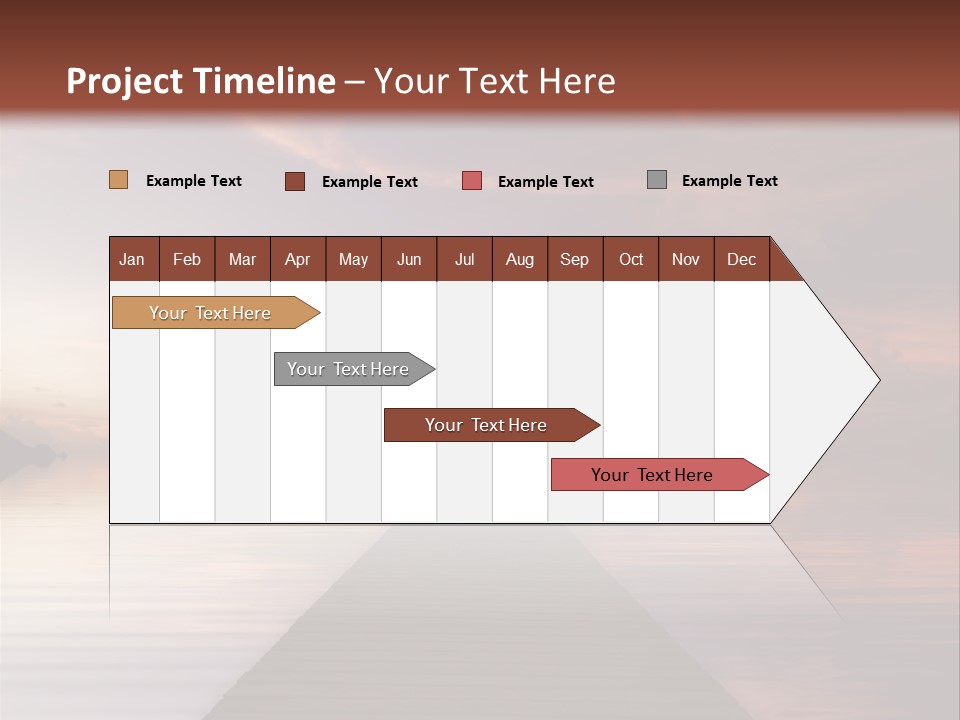 Long Pier. Sunset On The Tropical Beach. Siam Bay. Province Trat. Koh Mak Island. Kingdom Thailand PowerPoint Template