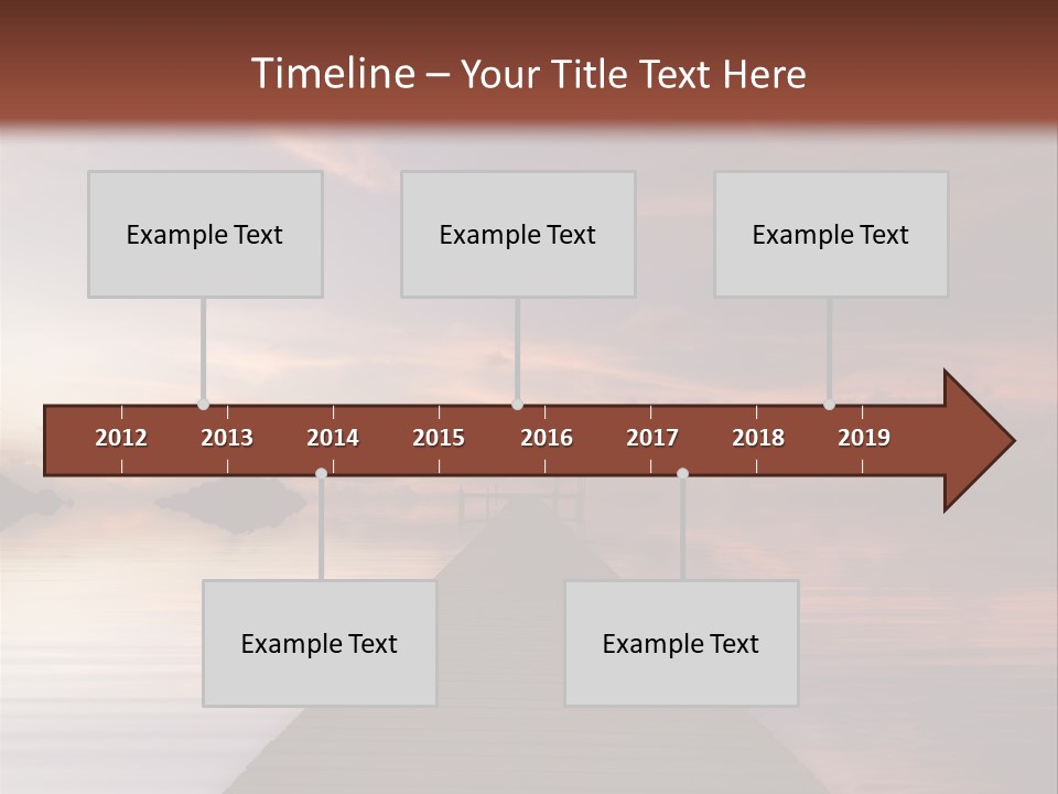 Long Pier. Sunset On The Tropical Beach. Siam Bay. Province Trat. Koh Mak Island. Kingdom Thailand PowerPoint Template