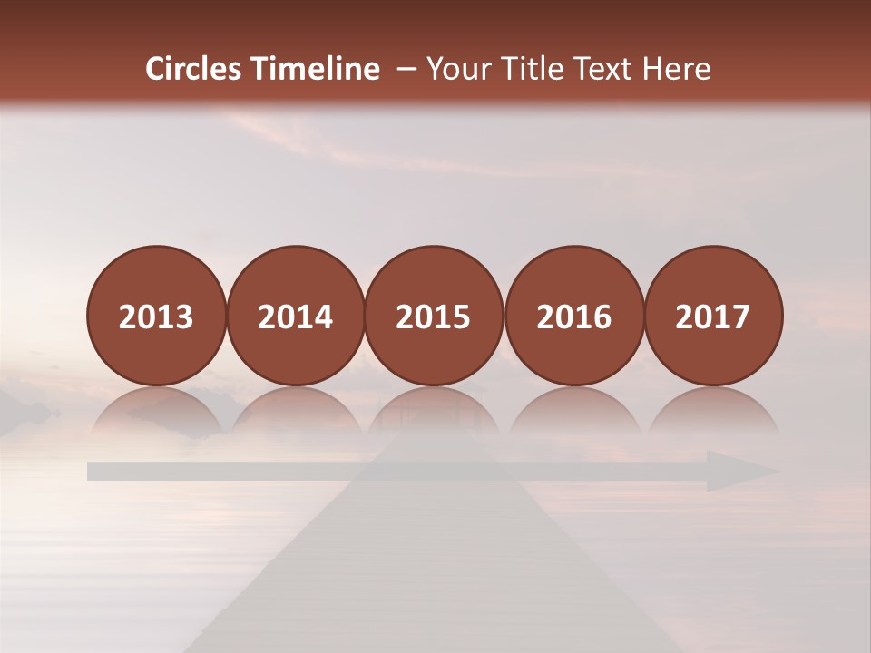 Long Pier. Sunset On The Tropical Beach. Siam Bay. Province Trat. Koh Mak Island. Kingdom Thailand PowerPoint Template