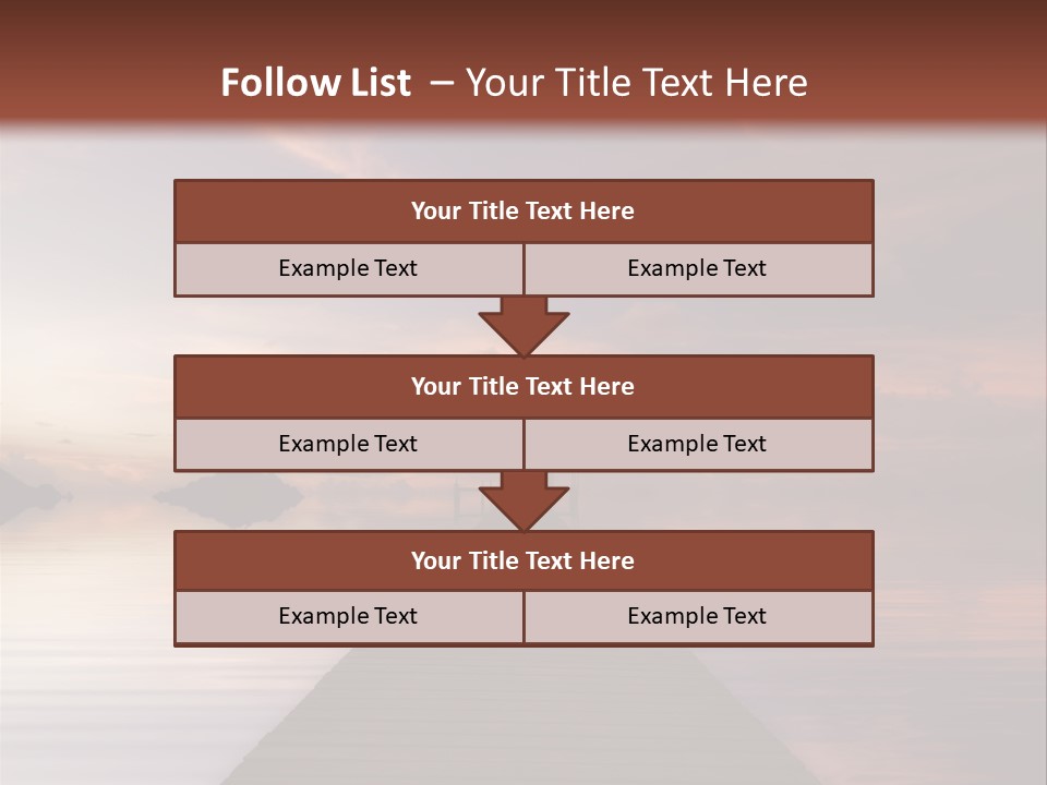 Long Pier. Sunset On The Tropical Beach. Siam Bay. Province Trat. Koh Mak Island. Kingdom Thailand PowerPoint Template