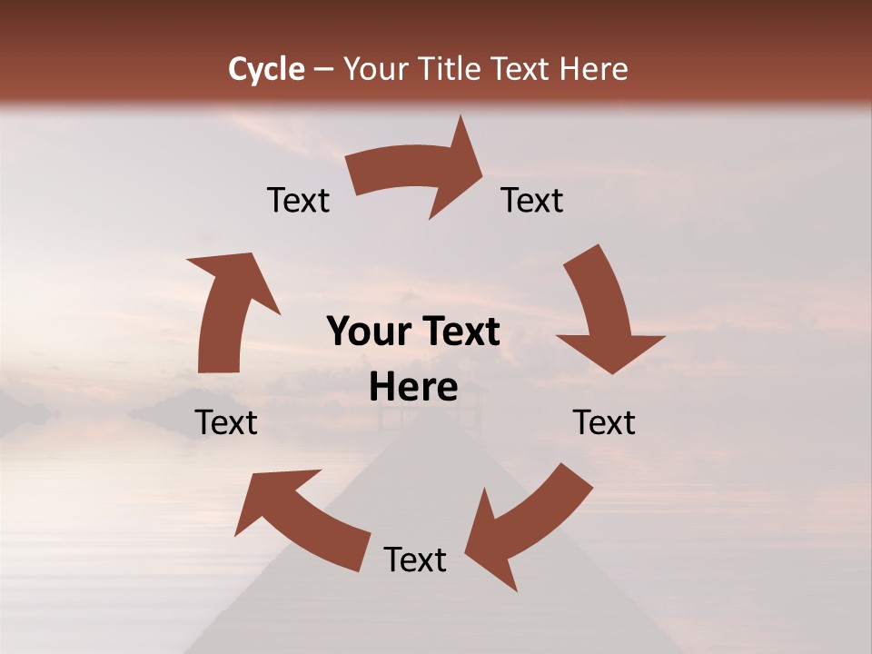 Long Pier. Sunset On The Tropical Beach. Siam Bay. Province Trat. Koh Mak Island. Kingdom Thailand PowerPoint Template