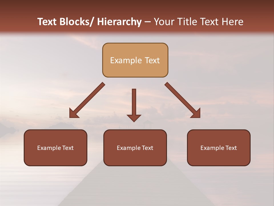 Long Pier. Sunset On The Tropical Beach. Siam Bay. Province Trat. Koh Mak Island. Kingdom Thailand PowerPoint Template